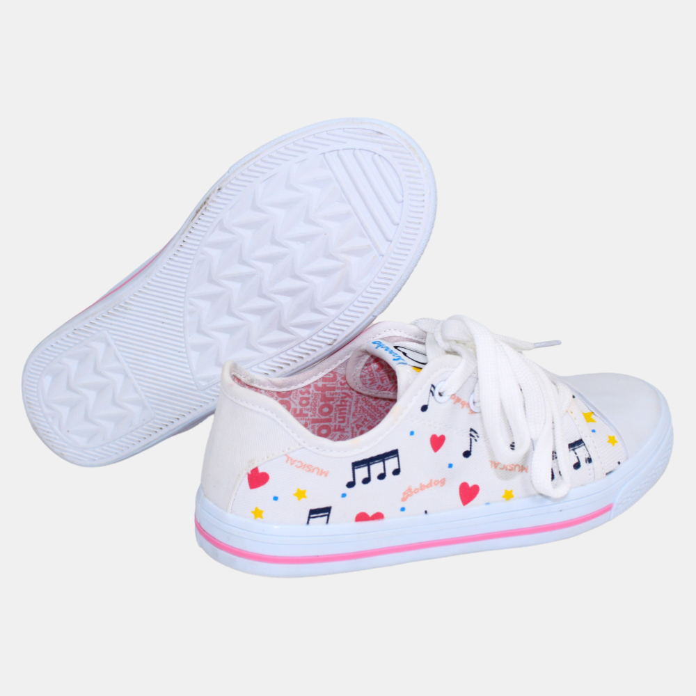 Girls Multicolored Canvas Sneakers
