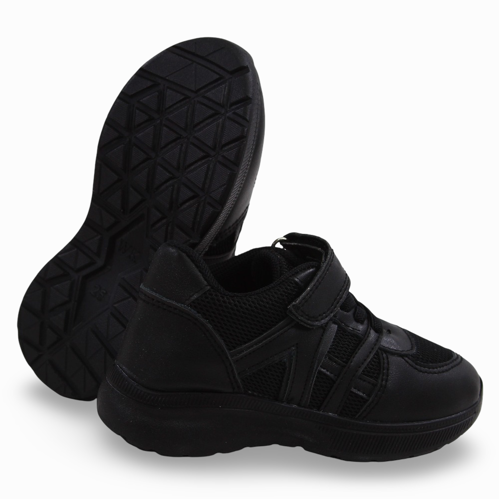 Unisex Leather Sneakers - Black