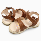 Girls Leather Sandals – Brown