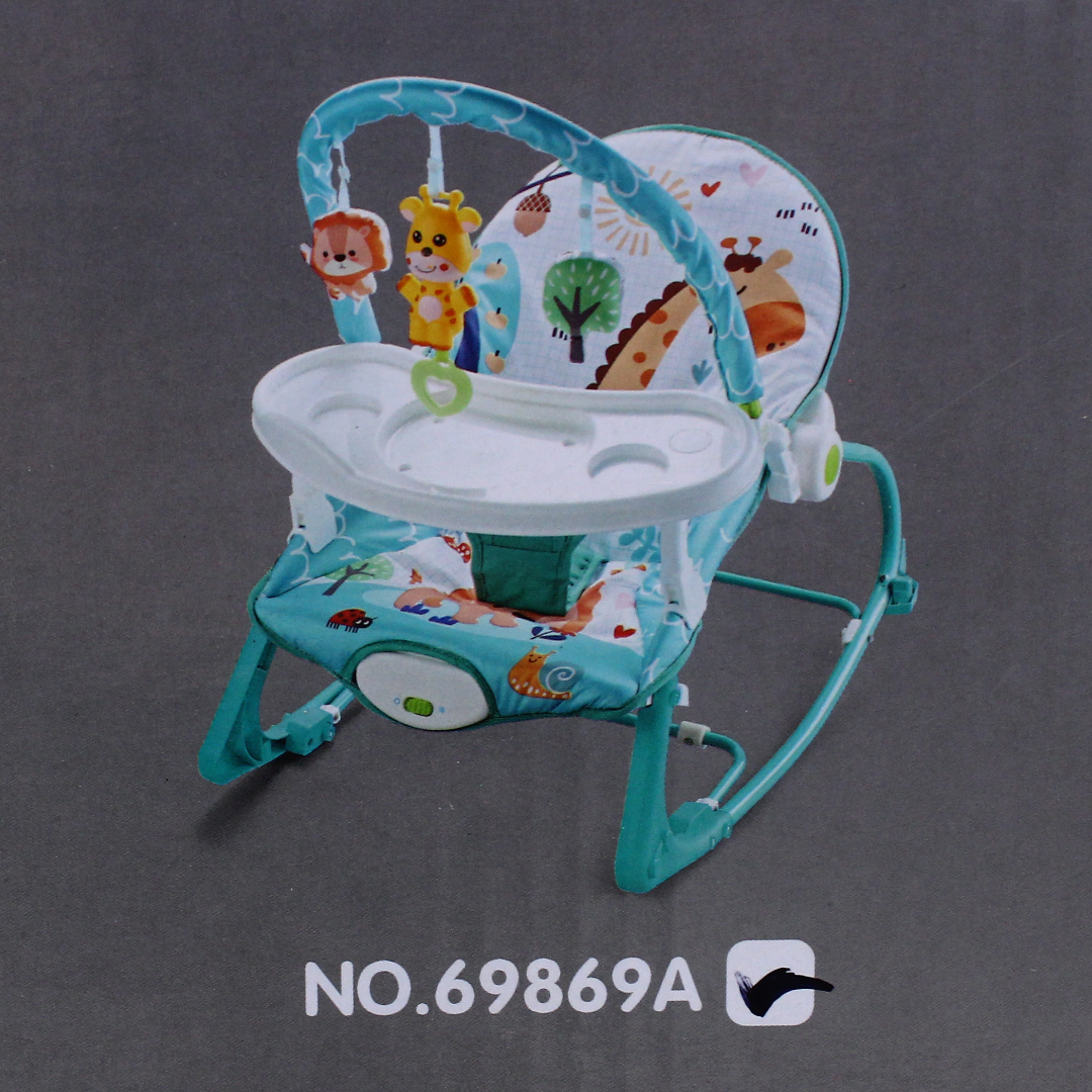 Umbrella Baby Rocker with Dining Tray – Pink