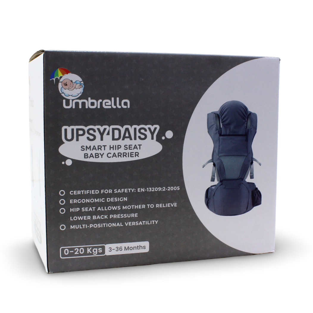 Umbrella Upsy Daisy Smart Hip Seat Baby Carrier - OffWhite