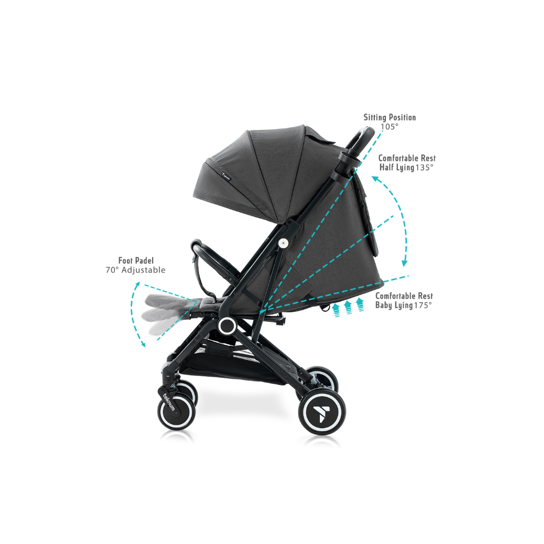 Teknum X6 Pro Compact Umbrella Stroller – Grey