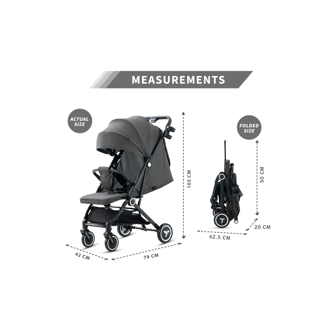 Teknum X6 Pro Compact Umbrella Stroller – Grey