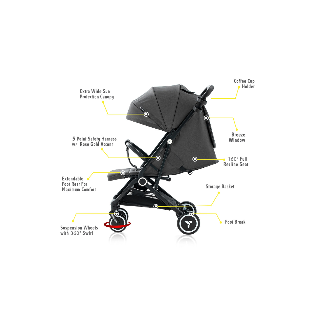 Teknum X6 Pro Compact Umbrella Stroller – Grey