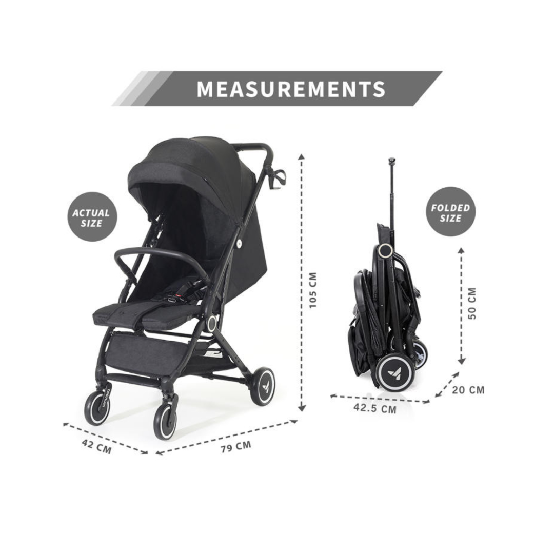 Umbrella Travel Cabin Stroller – Black