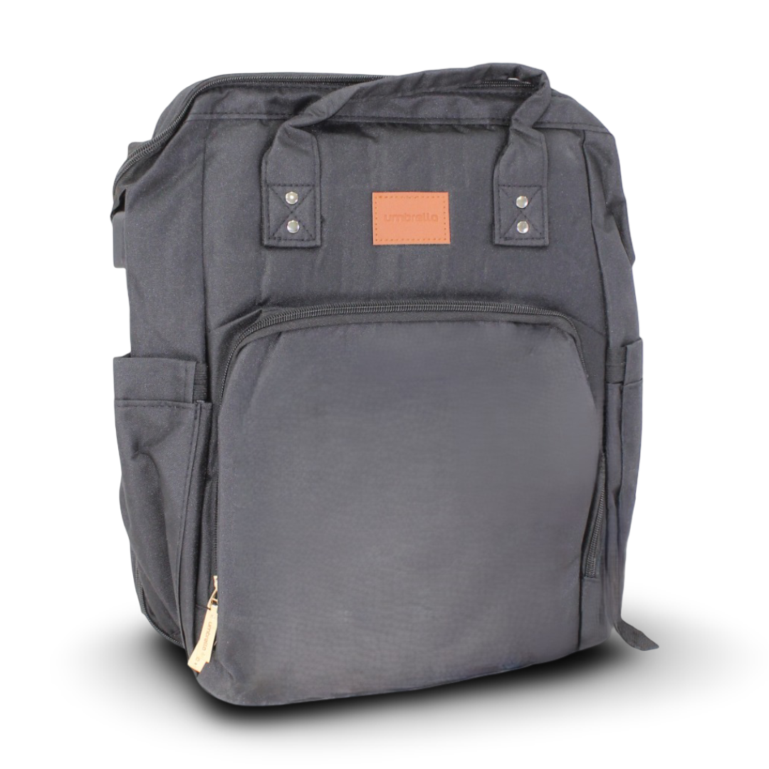 Umbrella Diaper Bag Backpack – Black - Baby Essentials