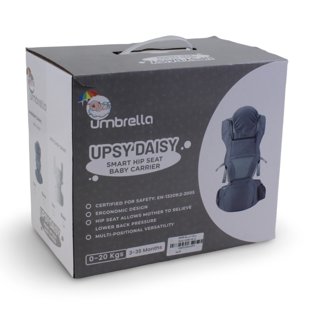 Umbrella Upsy Daisy Smart Hip Seat Baby Carrier – Black
