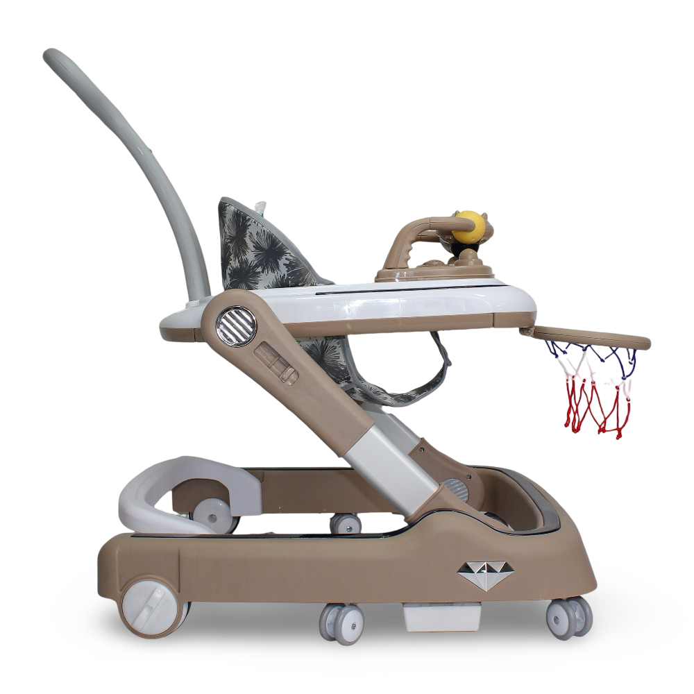 First Step Baby Walker with Basketball Hoop – Beige