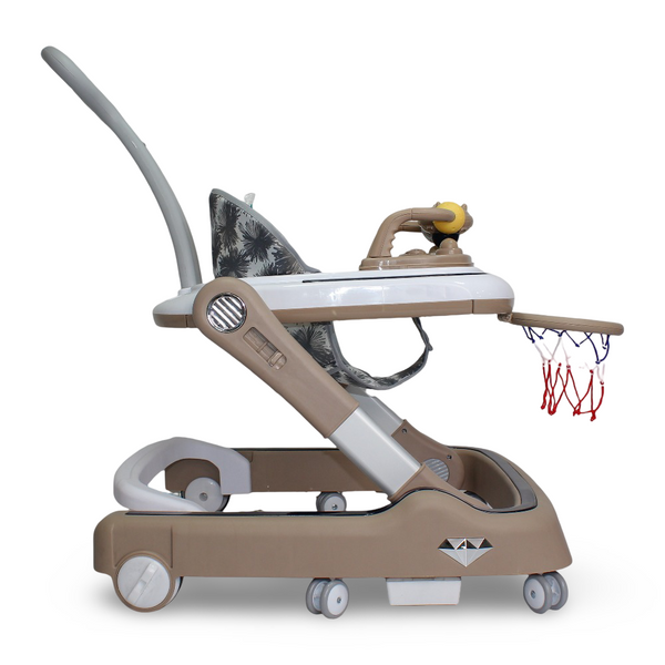 First Step Baby Walker with Basketball Hoop – Beige