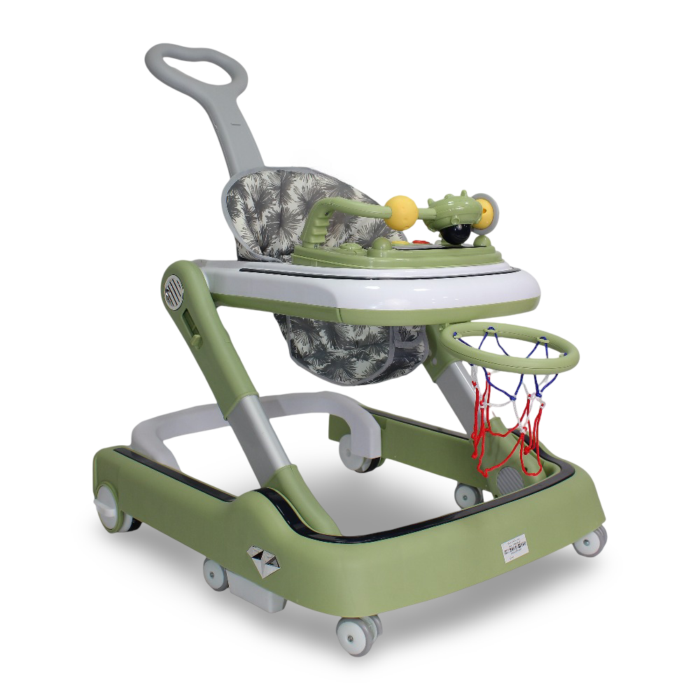 First Step Baby Walker with Basketball Hoop - Mint