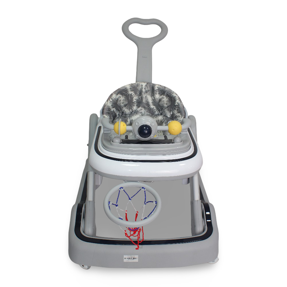 First Step Baby Walker with Basketball Hoop - Grey