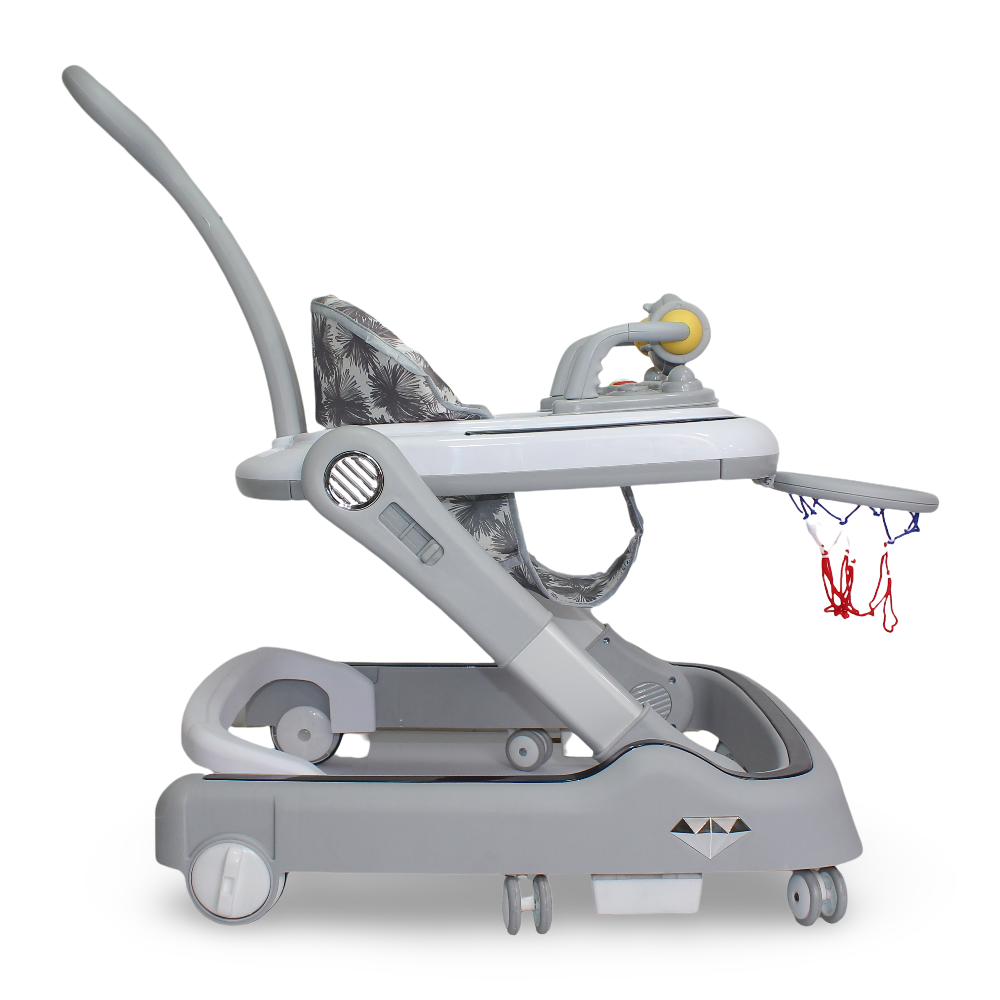First Step Baby Walker with Basketball Hoop - Grey