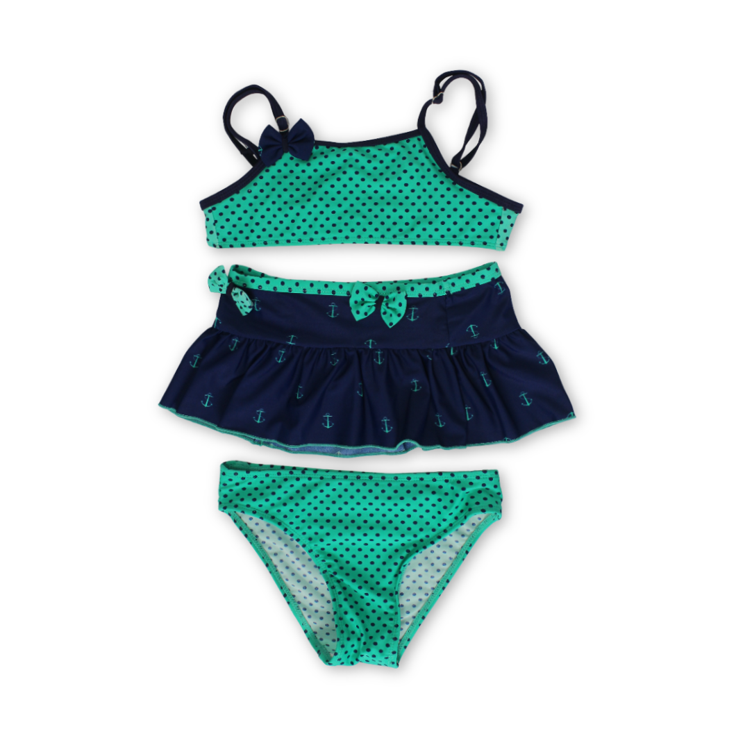 Girls Dotted Bikini 3-Pieces – Dotted Print