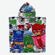 Boys Poncho Beach Towel with Hoodie – PJ Masks Print