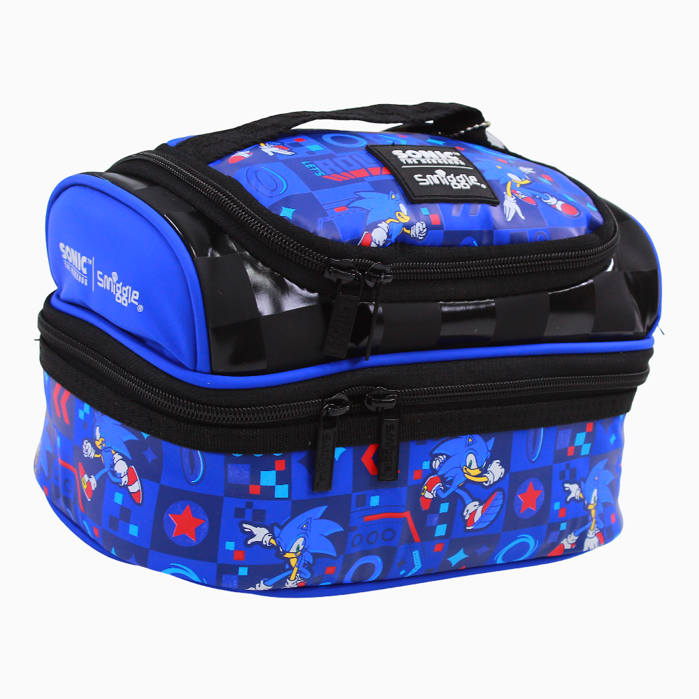 Fabric Lunch Bag – Blue with Sonic the Hedgehog Design