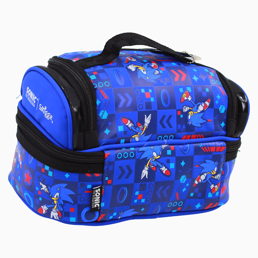 Fabric Lunch Bag – Blue with Sonic the Hedgehog Design