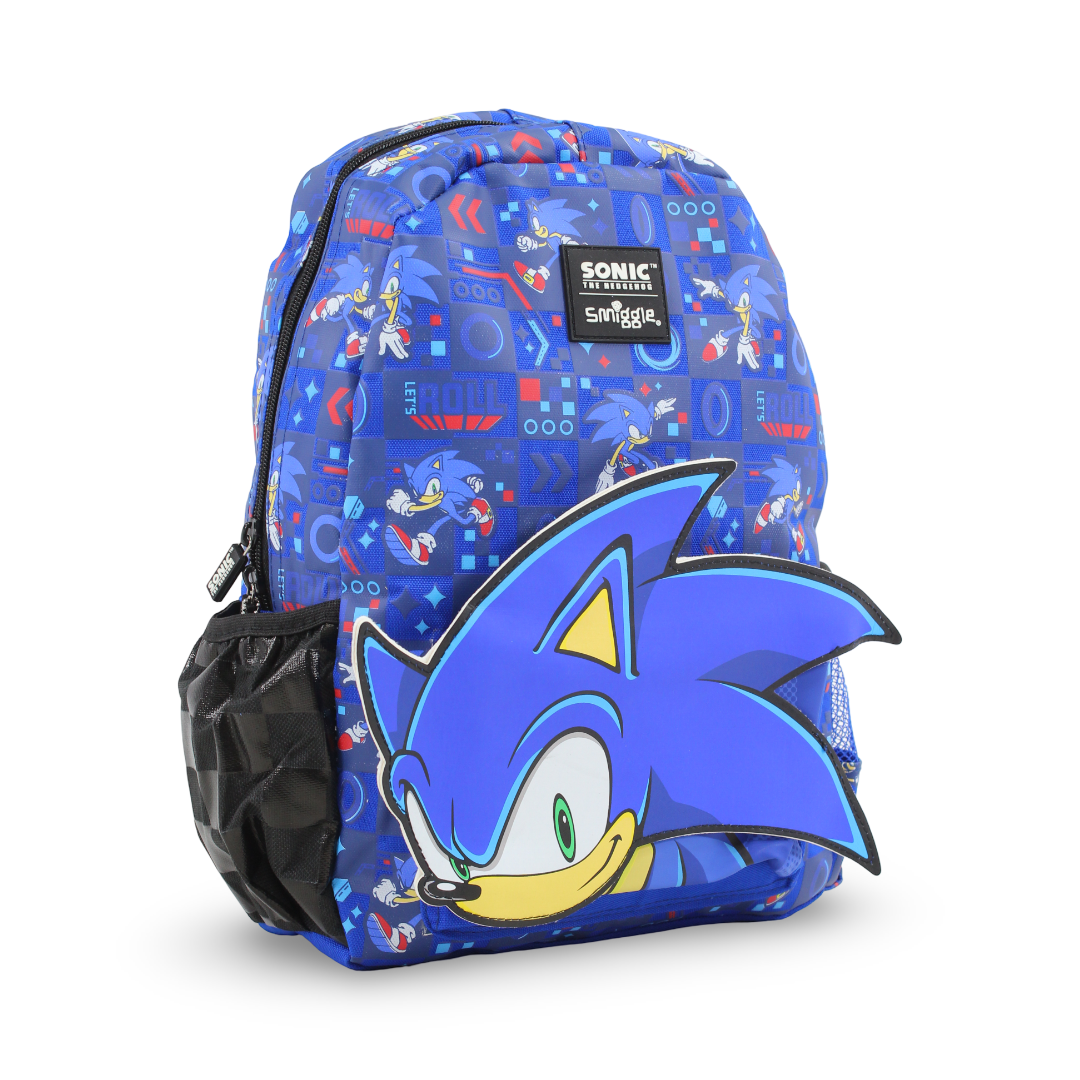 Smiggle Sonic The Hedgehog Junior Backpack 15 Inches – Blue