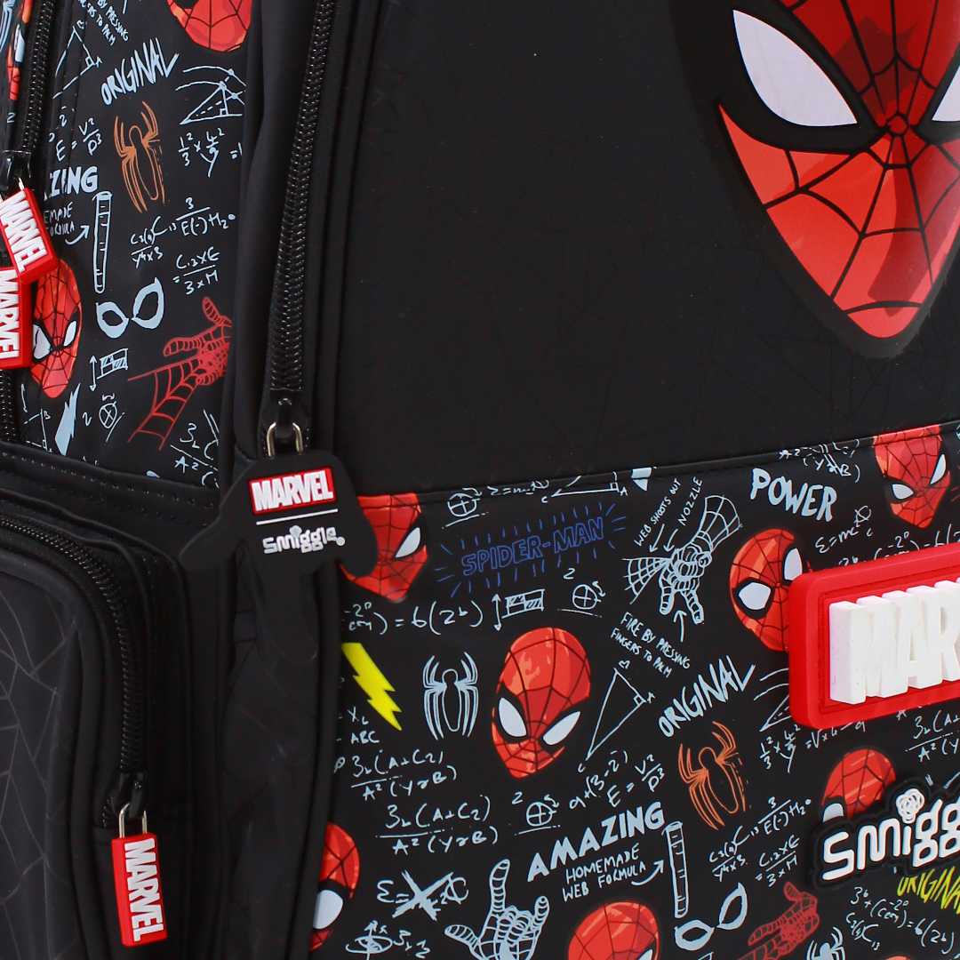 Smiggle Marvel Spider-Man Trolley Backpack – Black