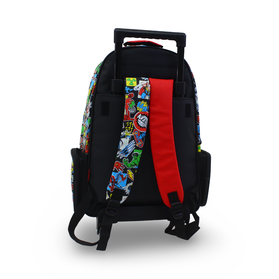 Smiggle Marvel Comics Trolley Backpack – Red & Black
