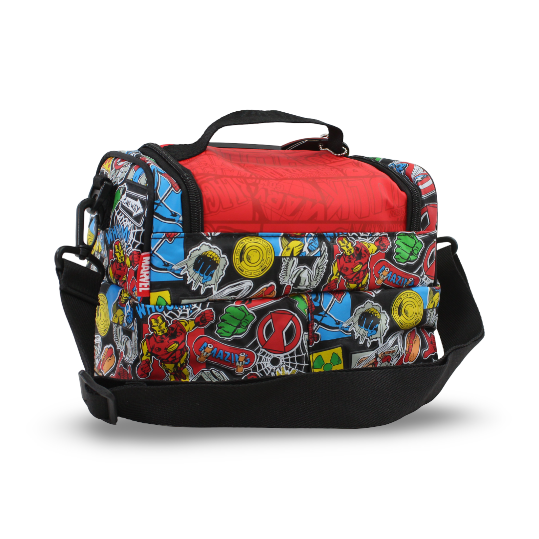 Smiggle Marvel Comics Lunch Bag – Red & Black