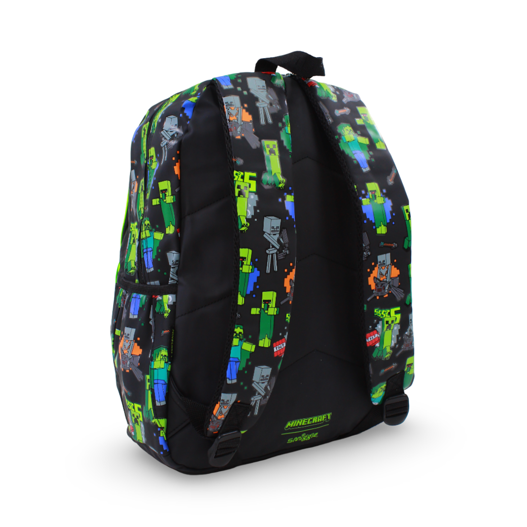 Smiggle Minecraft Backpack 17 Inches – Green & Black