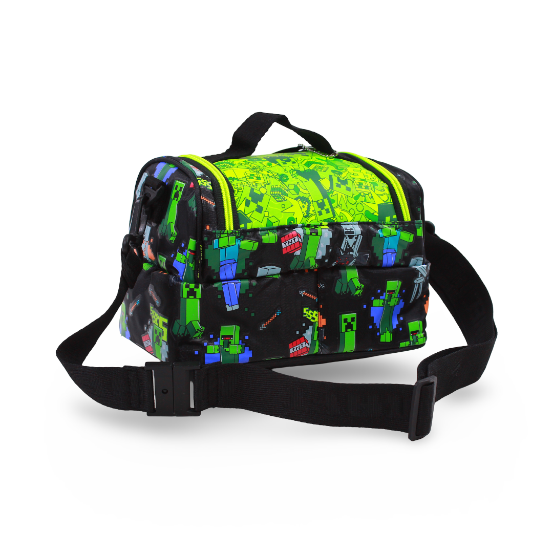 111-MINECRAFT Double Decker Lunch Bage  LB SMIGGLE Green * Black