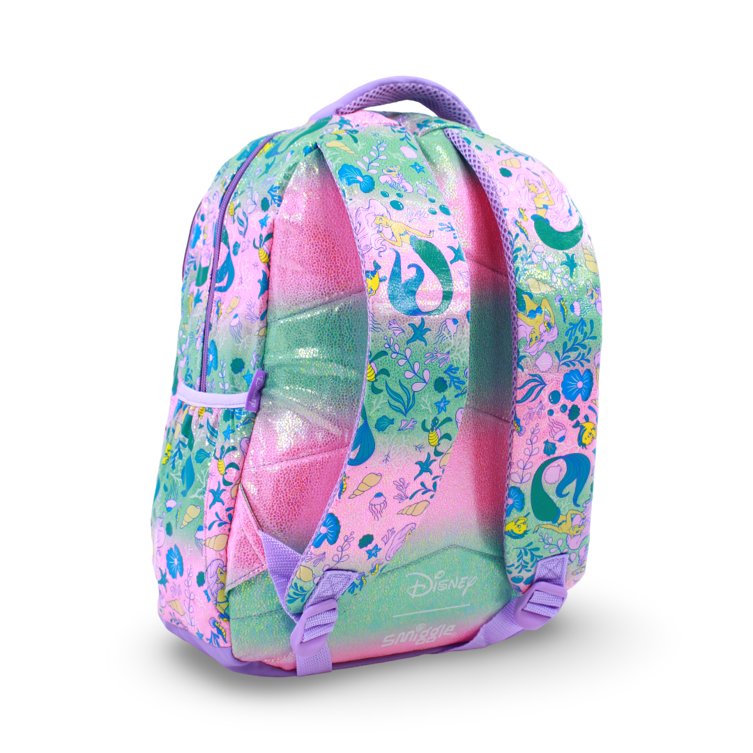 Smiggle Disney The Little Mermaid Backpack 17 Inches – Purple & Pink