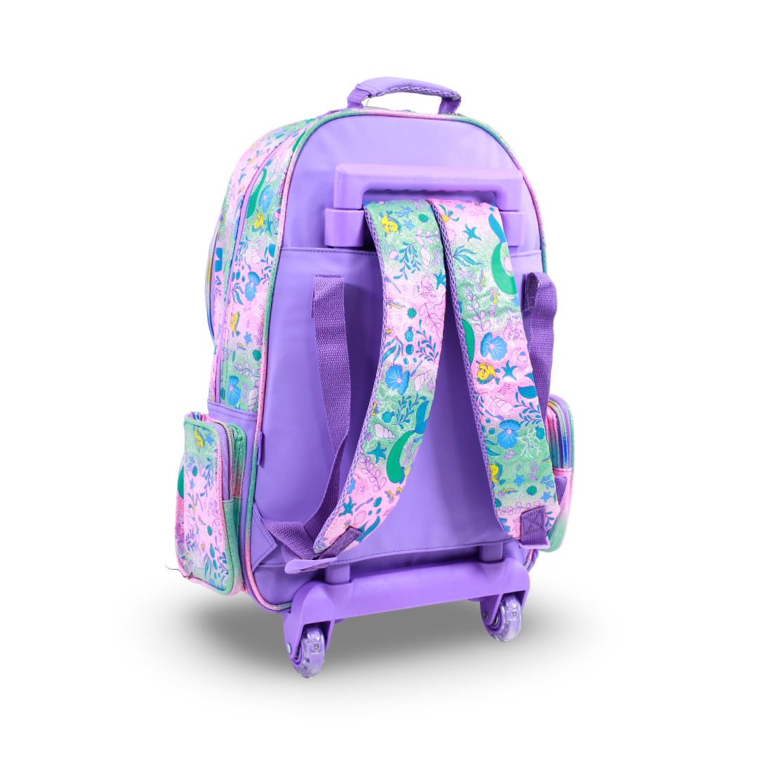 Smiggle Mermaid Trolley Backpack – Purple & Pink
