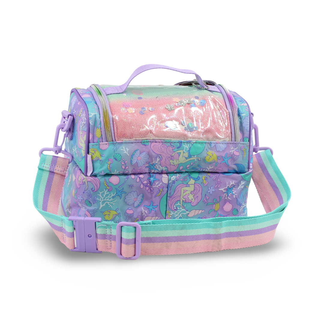 Smiggle Disney The Little Mermaid Double Decker Lunch Bag – Purple & Pink