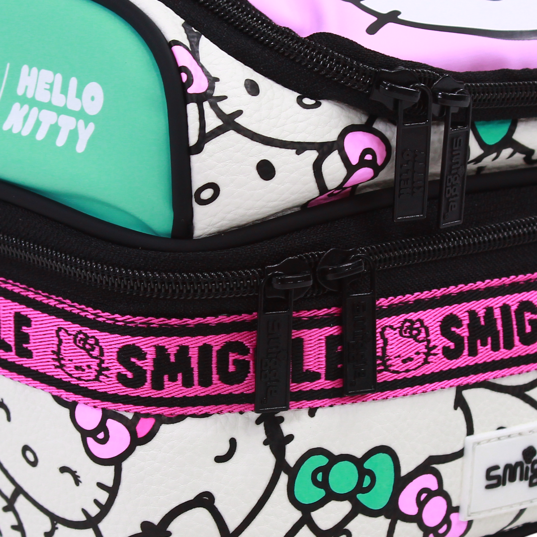Smiggle Hello Kitty Double Decker Lunch Bag – White & Purple