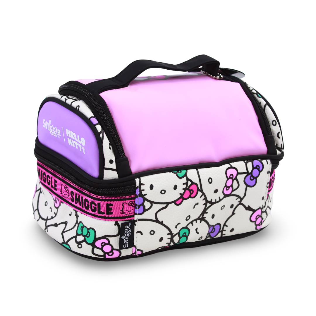 Smiggle Hello Kitty Double Decker Lunch Bag – White & Purple