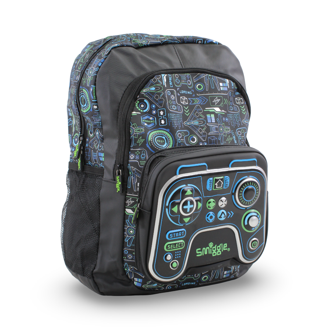 Smiggle Gaming Design Backpack 17 Inches – Black