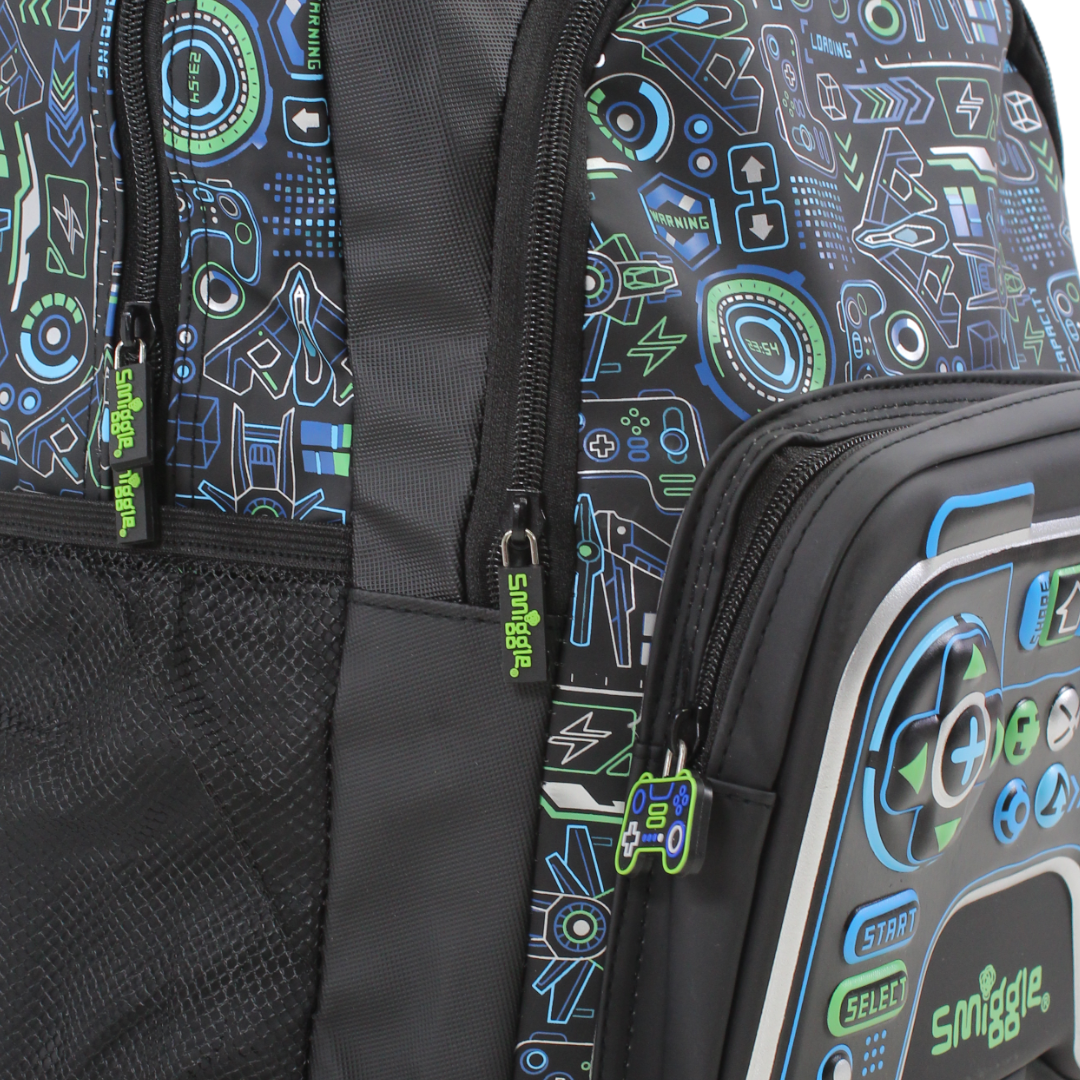 Smiggle Gaming Design Backpack 17 Inches – Black