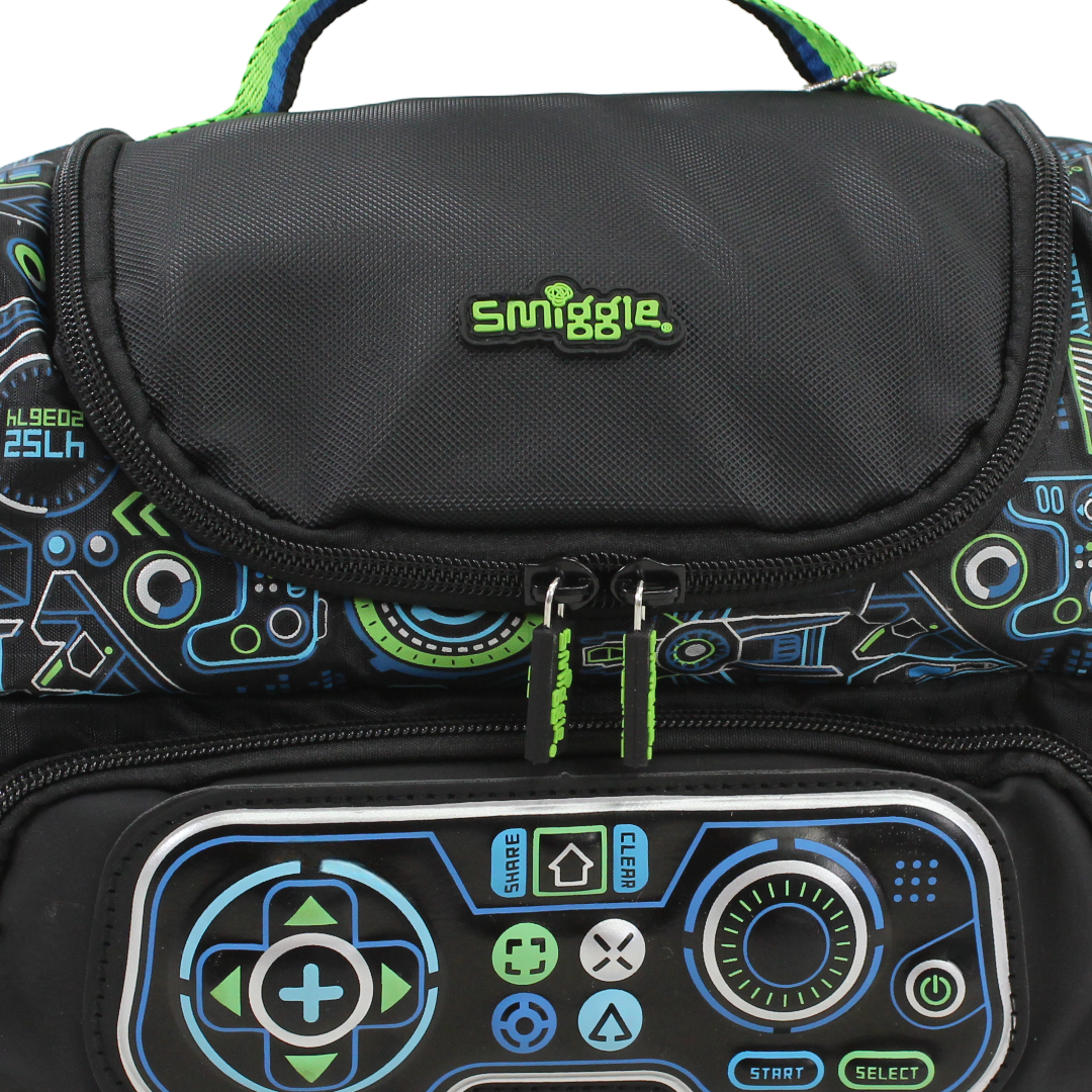 Smiggle Gaming Design Double Decker Lunch Bag – Black