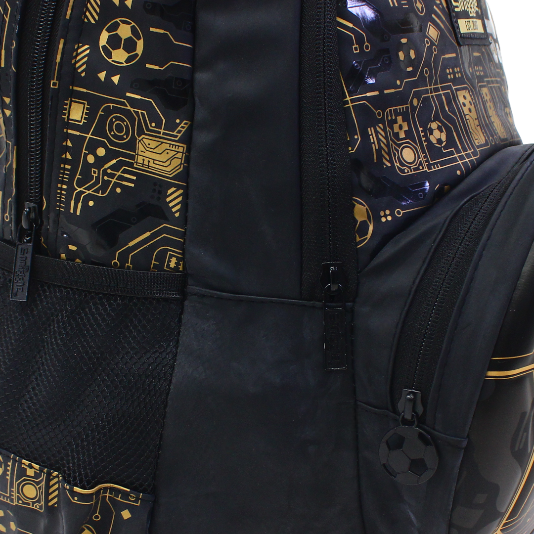 Smiggle Football Backpack 17 Inches – Black & Gold