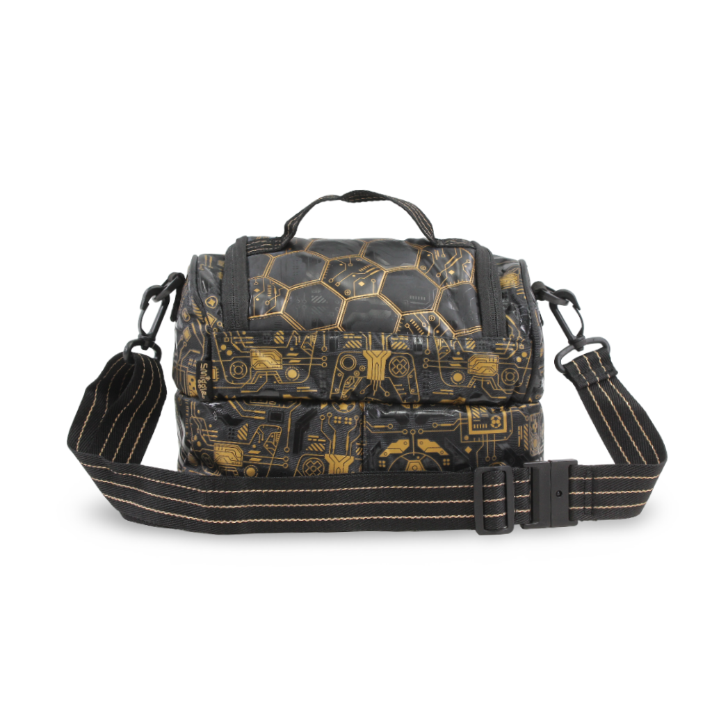 Smiggle Football Lunch Bag – Black & Gold