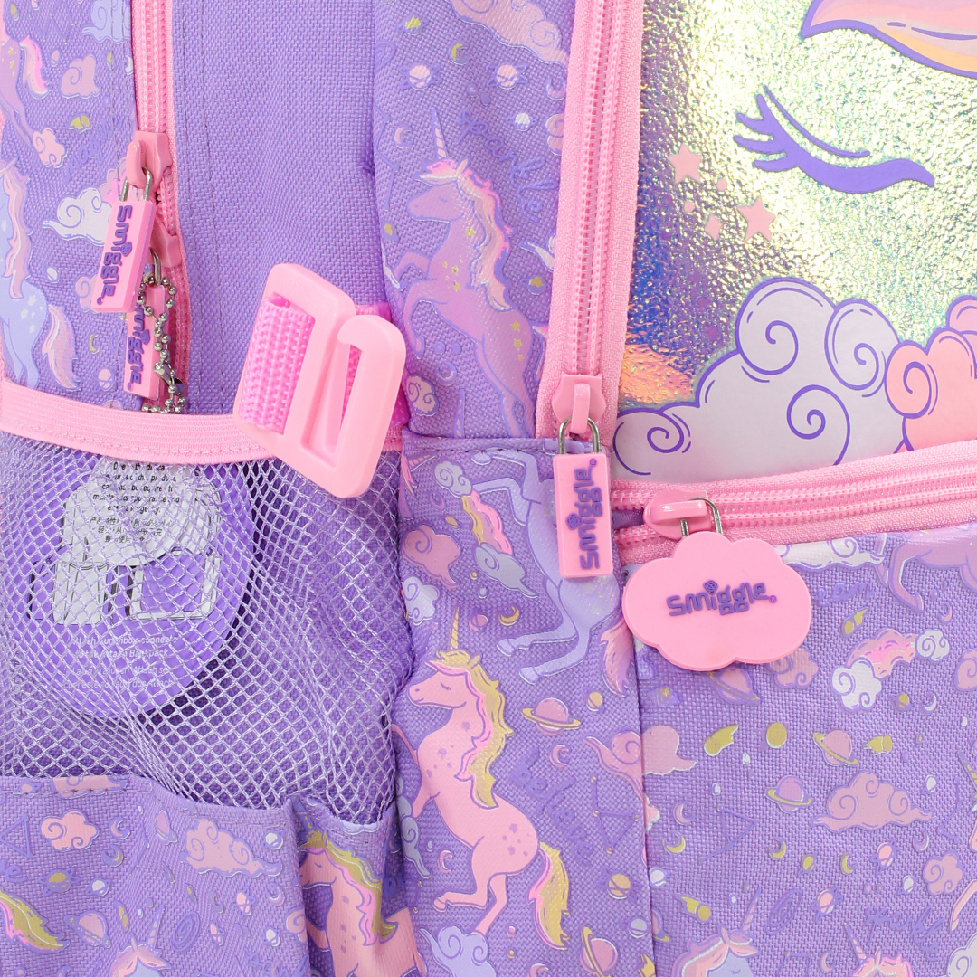 Smiggle Unicorn Backpack 17 Inches – Purple