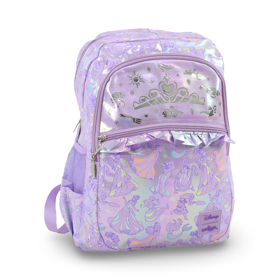 Smiggle Disney Princess Backpack 17 Inches – Purple