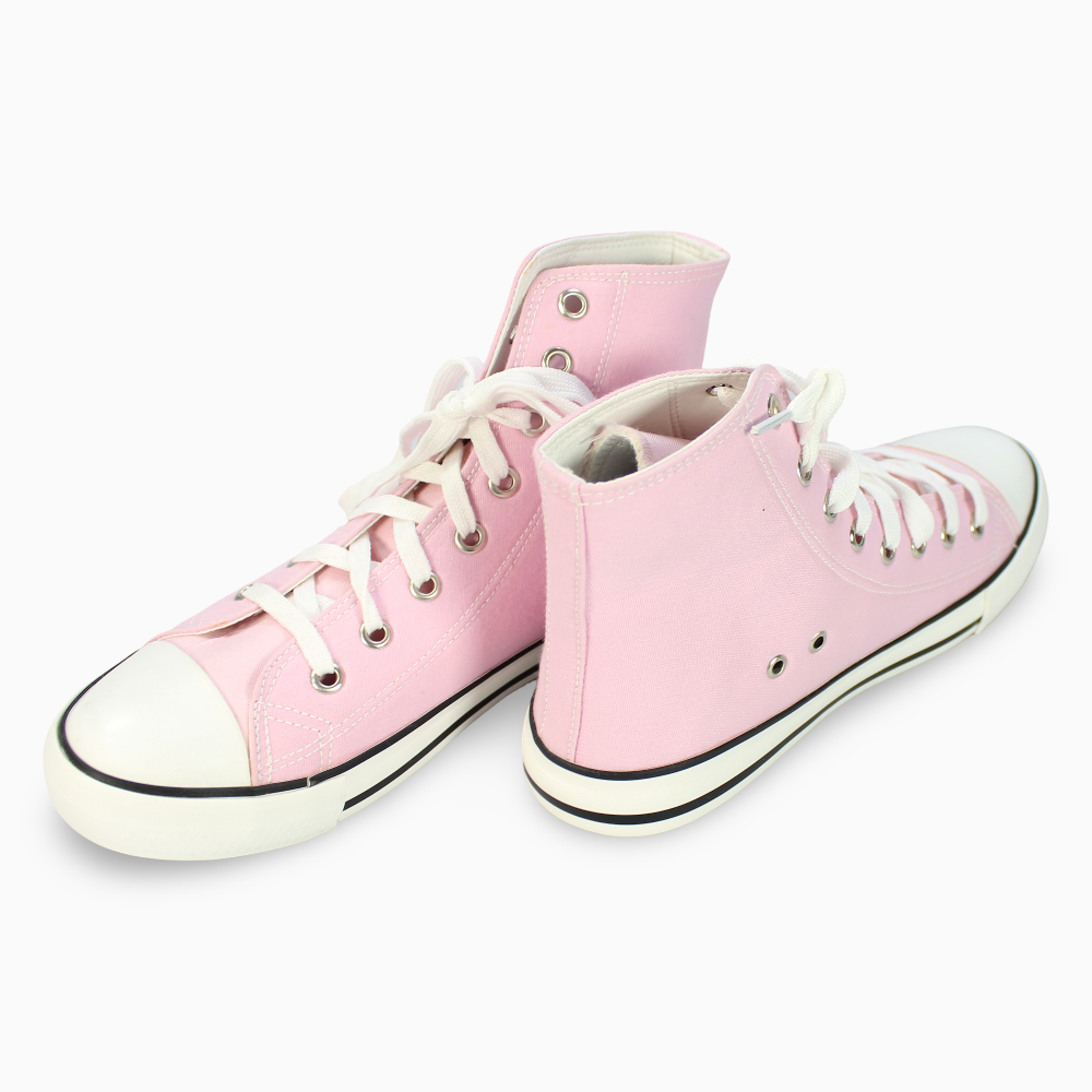 Girls Canvas Half Boots - Pink