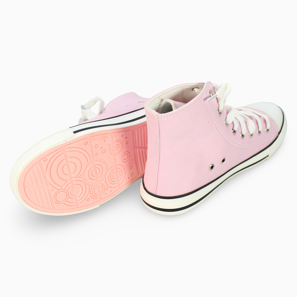 Girls Canvas Half Boots - Pink