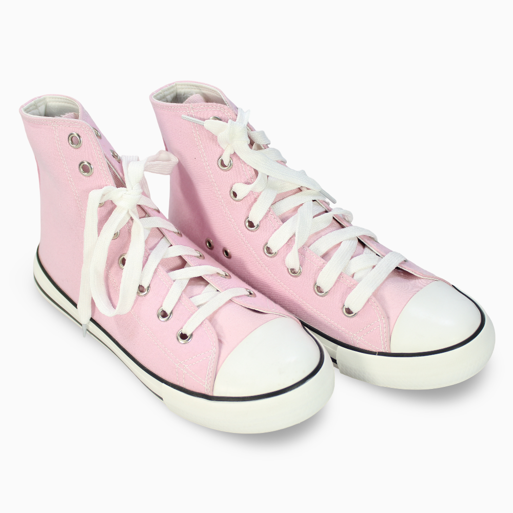 Girls Canvas Half Boots - Pink