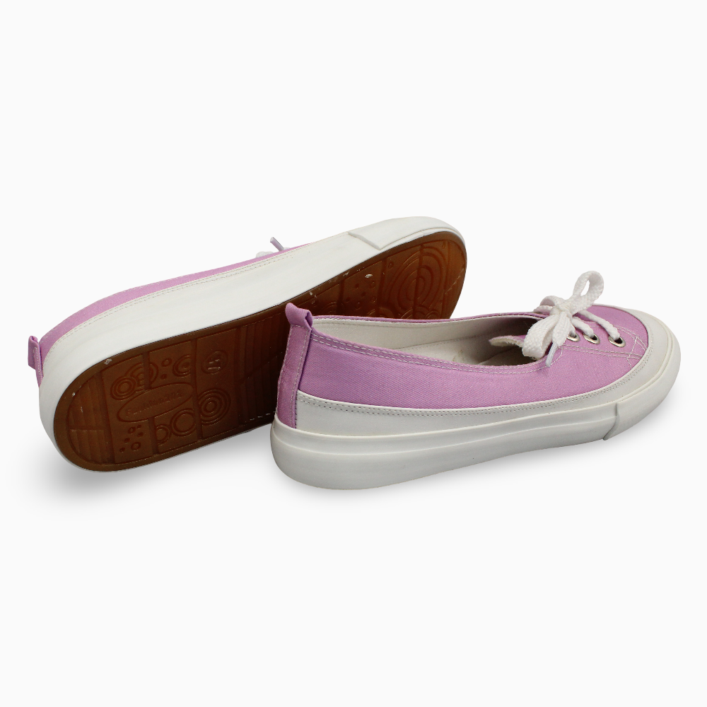 Girls 3-Hole Canvas Shoes – Purple