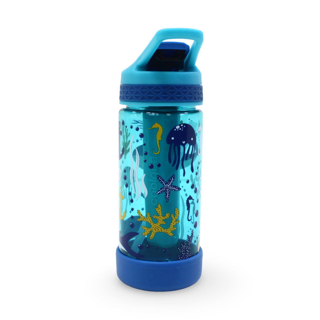 Cool Gear Kids Water Bottle 473ml – Blue with Whale Print