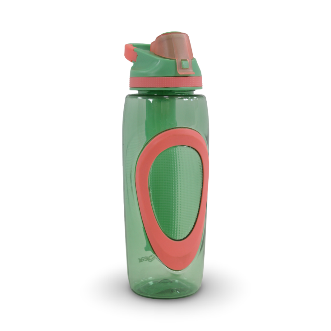 Gravity Water Bottle 946ml – Green & Coral - School - Bionear