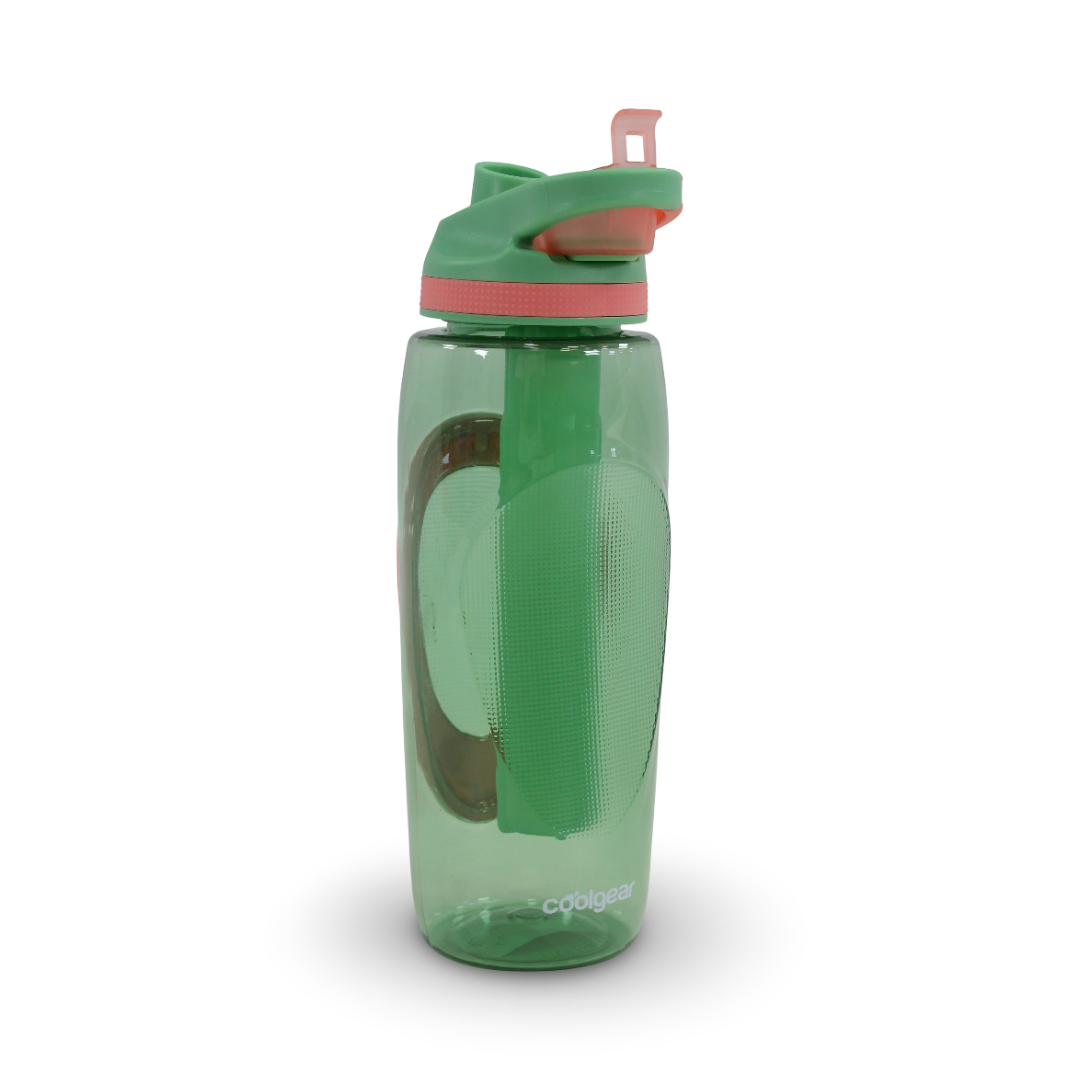 Gravity Water Bottle 946ml – Green & Coral