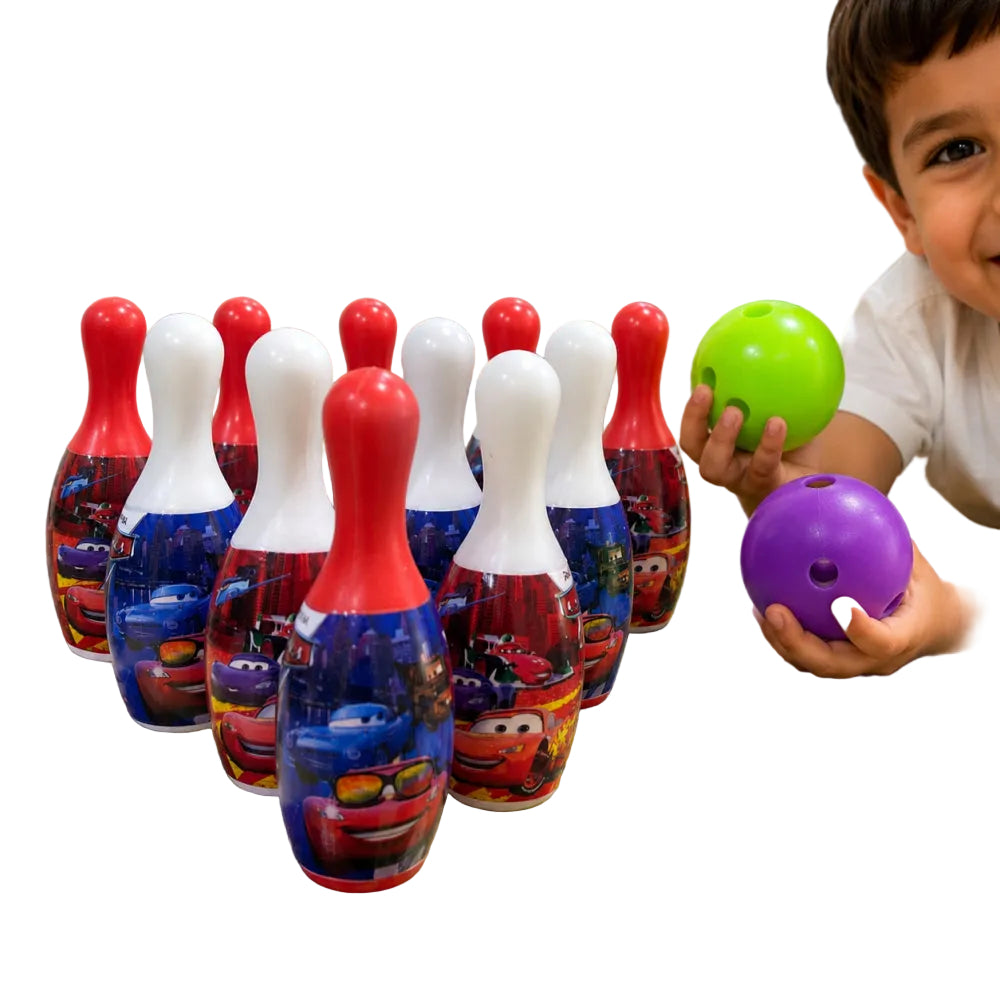 Disney Cars 2-in-1 Bowling and Sports Game Set – 12 Pcs