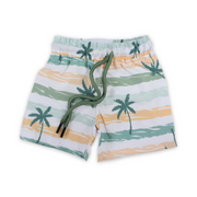 Baby Boys Swim Trunks – Multicolor with Palm Trees Print