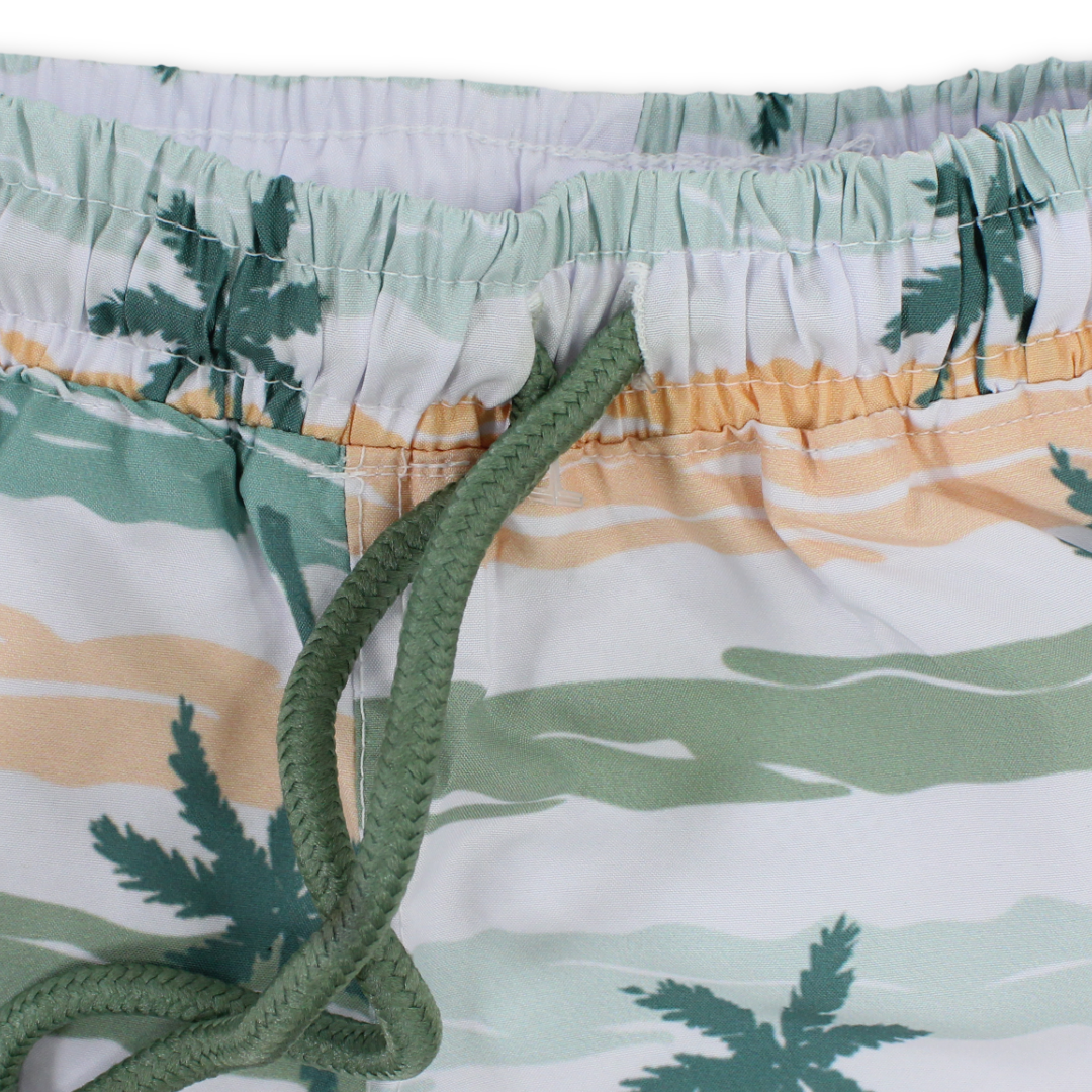Baby Boys Swim Trunks – Multicolor with Palm Trees Print
