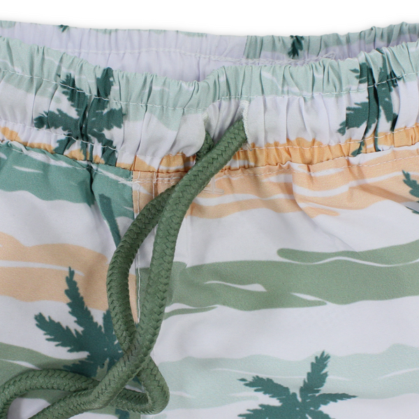 Baby Boys Swim Trunks – Multicolor with Palm Trees Print