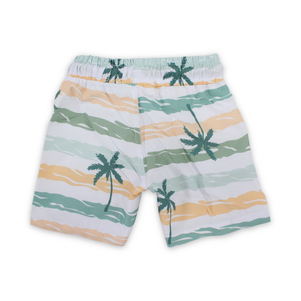 Baby Boys Swim Trunks – Multicolor with Palm Trees Print